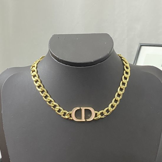 Christian Dior CD Minimalist Letter Clavicle Necklace