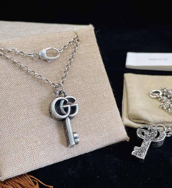 Gucci Vintage Key Shape Pendant Necklace