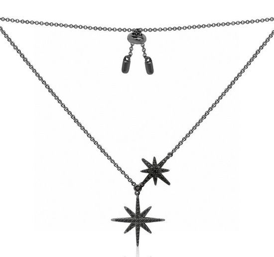 Apm monaco Dual Star Zircon Inlaid Necklace