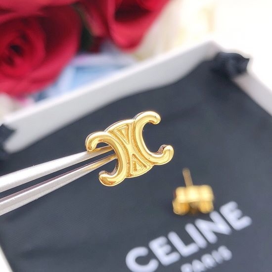 Celine Sleek Polished Classic Stud Earrings