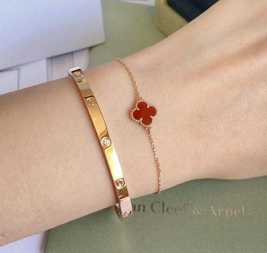 Cartier Narrow Version Six-Diamond Love Bracelet