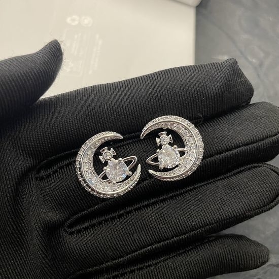 Vivienne Westhood Saturn Shaped Stud Earrings