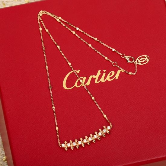 Cartier Rivet Decorated Adjustable Chain Necklace