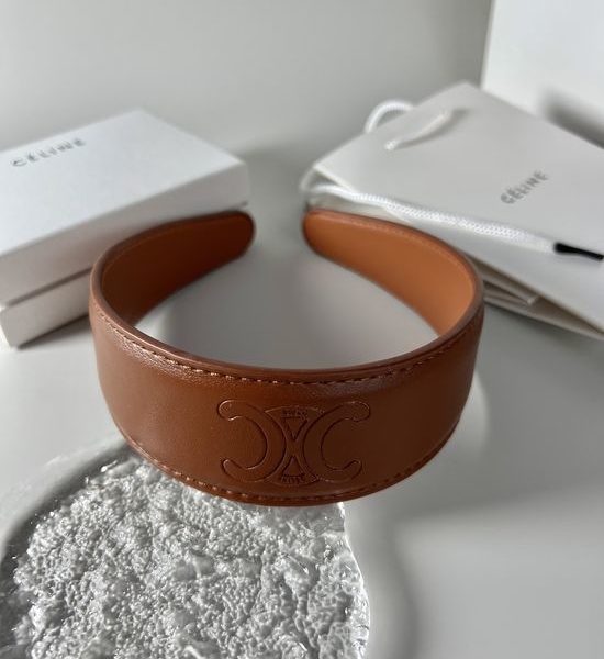 Celine Vintage Leather Hair Hoop Headband