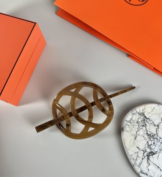 Hermes Brown Hair Pin