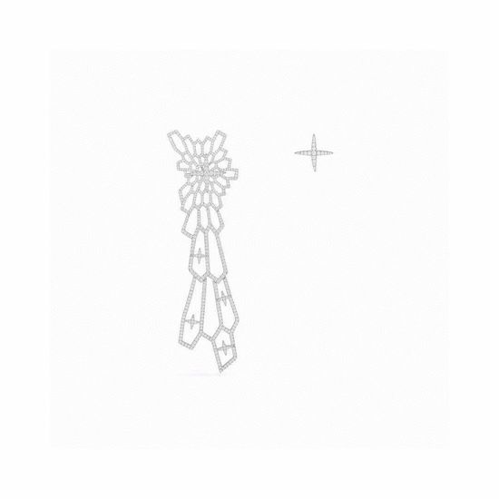 Apm monaco Asymmetric Hollow Star Dangle Earrings