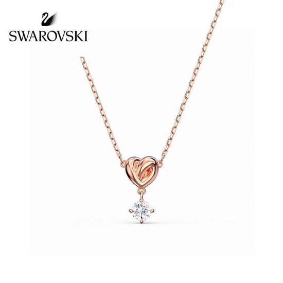 Swarovski Elegant Heart Diamond Clavicle Necklace