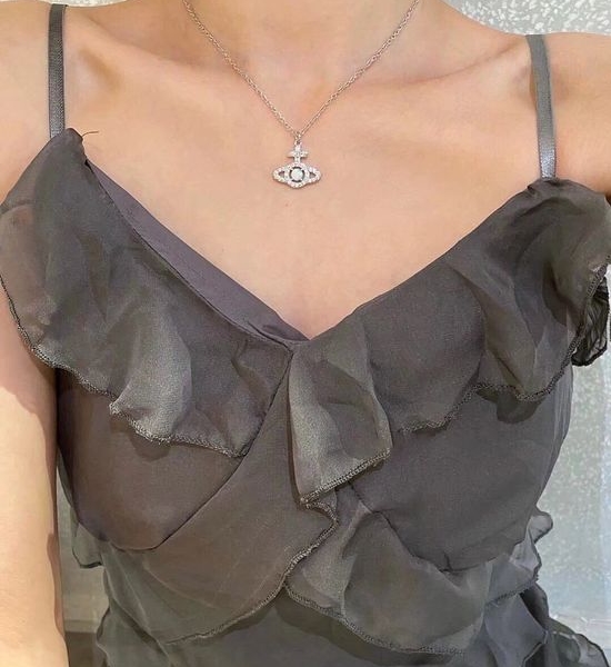 Vivienne Westhood Rhinestone Necklace Bracelet Jewelry Set
