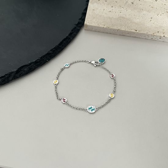 Gucci Enamel Decorated Adjustable Bracelet