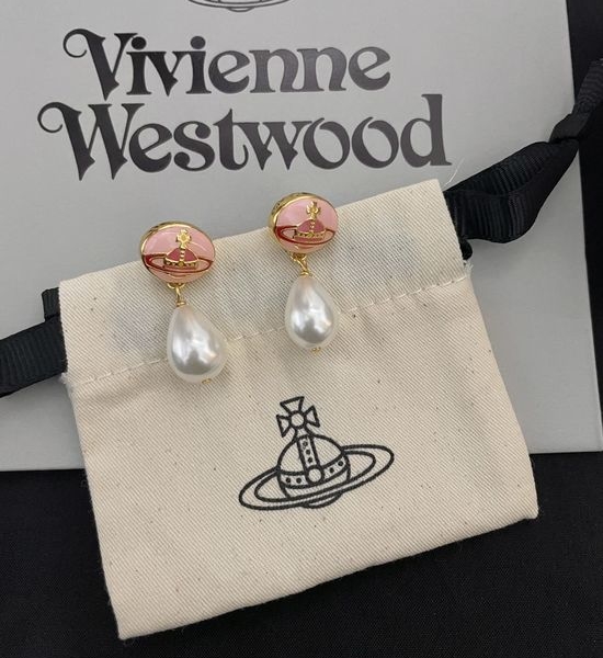 Vivienne Westhood Crystal Detachable Planet Stud Earrings