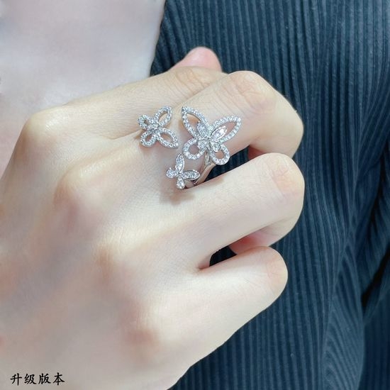 Graff Three Butterflies Adjustable Ring