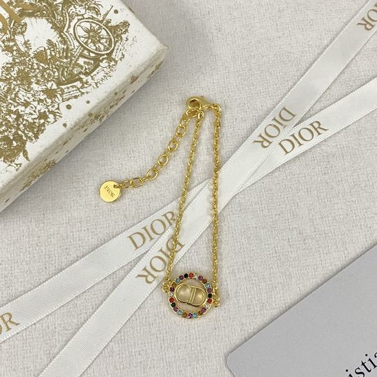 Christian Dior CD Colored Diamond Round Bracelet