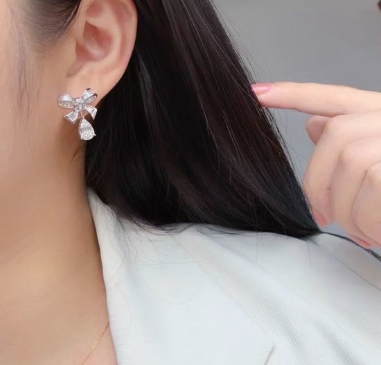 Graff Baguette Diamond Butterfly Stud Earrings