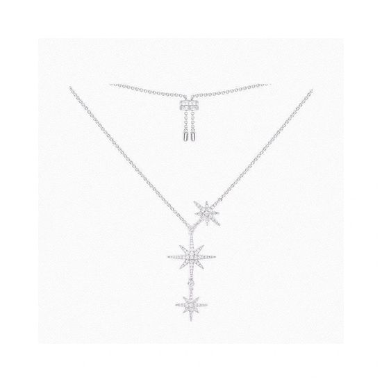 Apm monaco Triple Meteor Hexagram Pendant Necklace