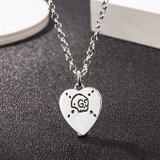 Gucci Skull Star Heart Pendant Necklace