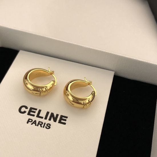 Celine 18K Gold Plated Classic Stud Earrings