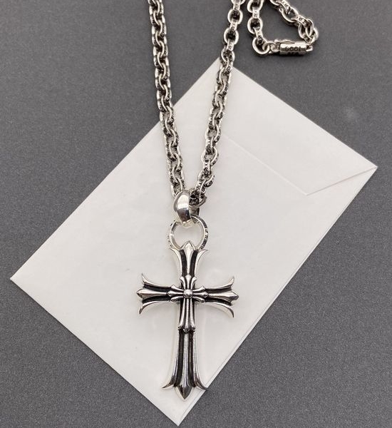 Chrome Hearts Double Cross Pendant Necklace
