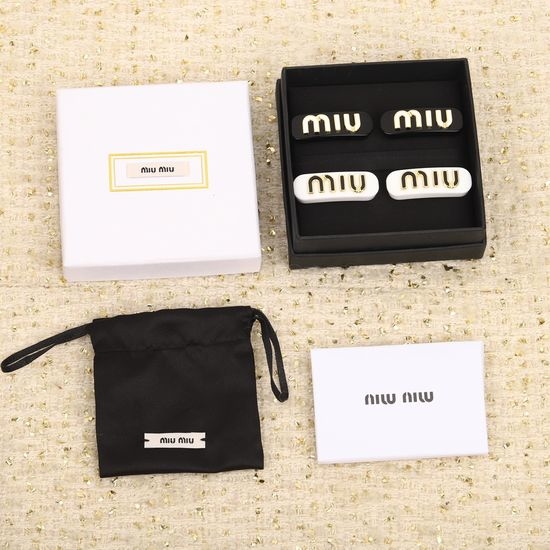 Miu Miu Handmade Brass Hair Clip Pair