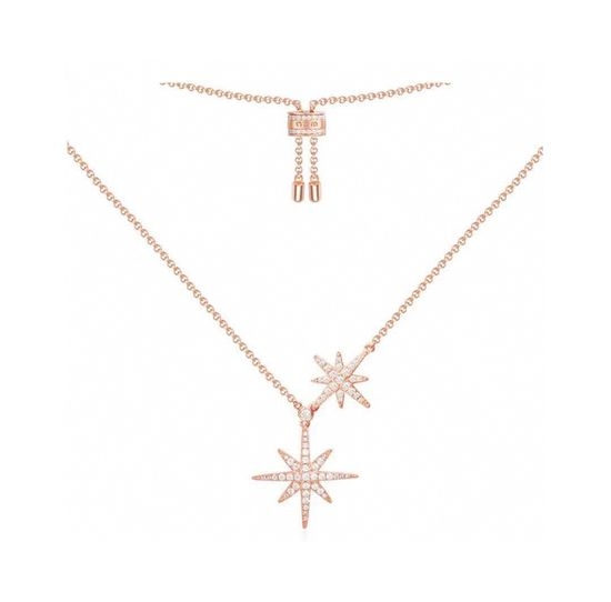 Apm monaco Double Star Streamline Adjustable Necklace