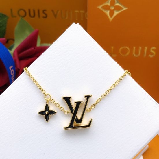Louis Vuitton LV Enamel Black Delicate Bracelet
