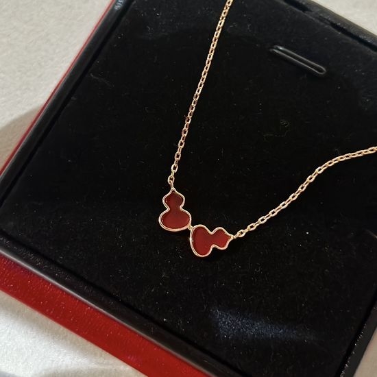 Cartier Carnelian Double Gourd Necklace