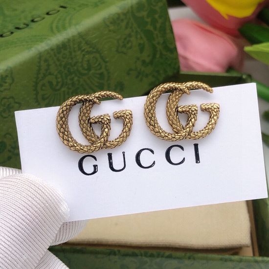 Gucci Vintage Pattern Stud Earrings