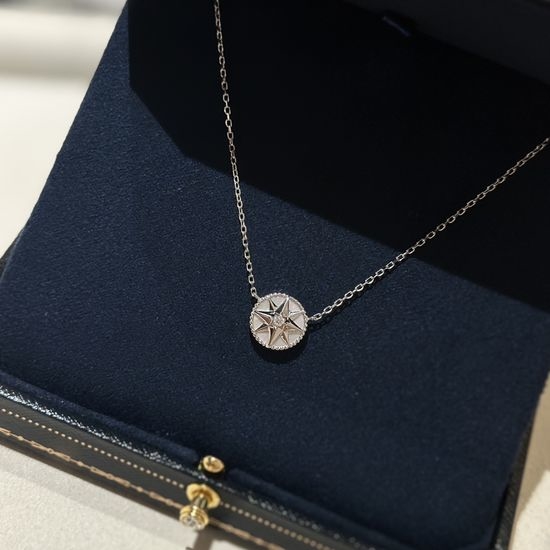 Christian Dior CD Double-sided Eight-pointed Star Compass Necklace