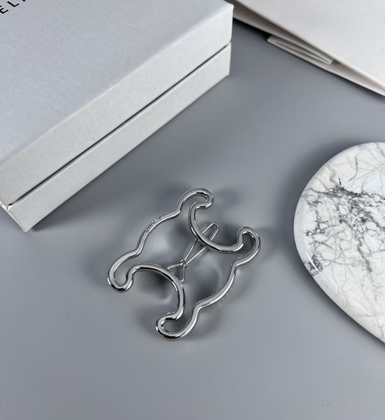Celine Emblem Design Hair Barrette