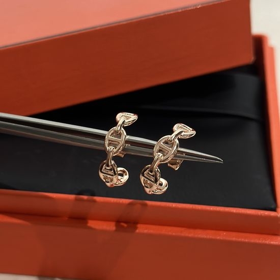 Hermes Classic Pig Nose Hoop Earrings in Silver