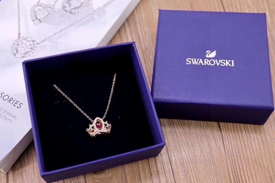 Swarovski Red Crystal Crown Jewelry Set