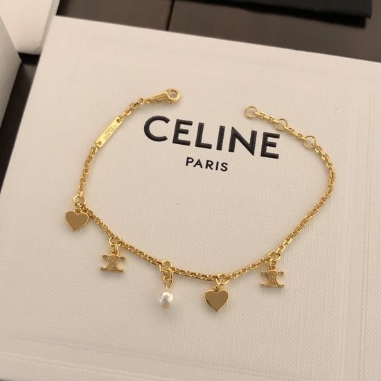 Celine Minimalist Pearl Pendant Necklace Bracelet