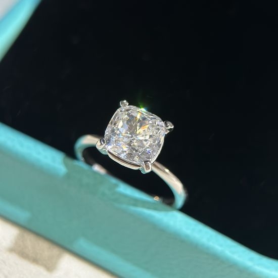 Tiffany & Co. Square Cut Cubic Zirconia Ring