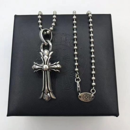 Chrome Hearts Punk Double Cross Pendant Vintage Necklace