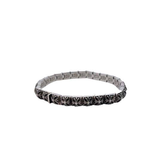 Chrome Hearts Cross Pattern Textured Bracelet