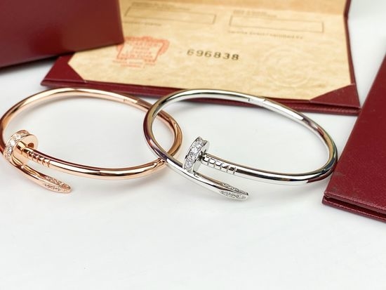 Cartier Diamond Accent Nail Design Bangle