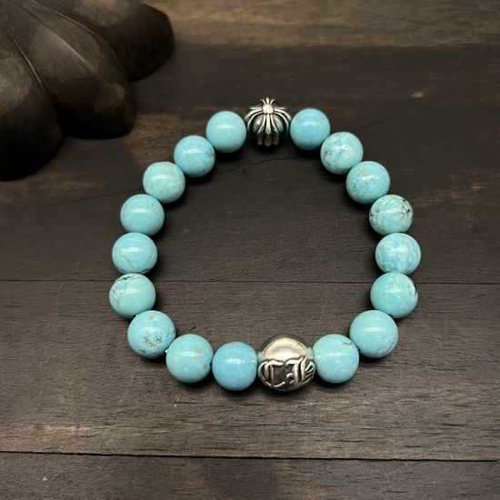 Chrome Hearts Turquoise Beaded Bracelet Classic Design