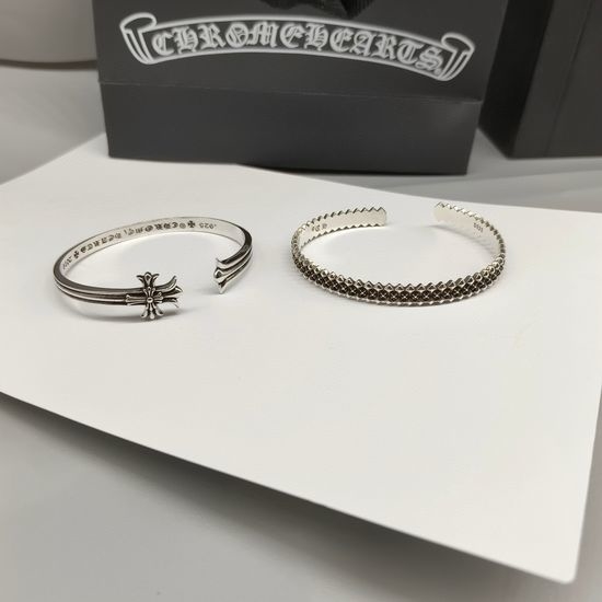 Chrome Hearts Adjustable Open Silver Bangle