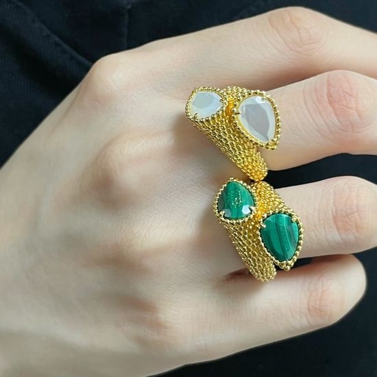 Boucheron Mother of Pearl Drop Ring