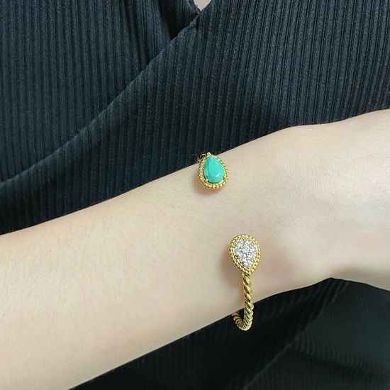 Boucheron Bohemian Malachite Water Drop Bracelet