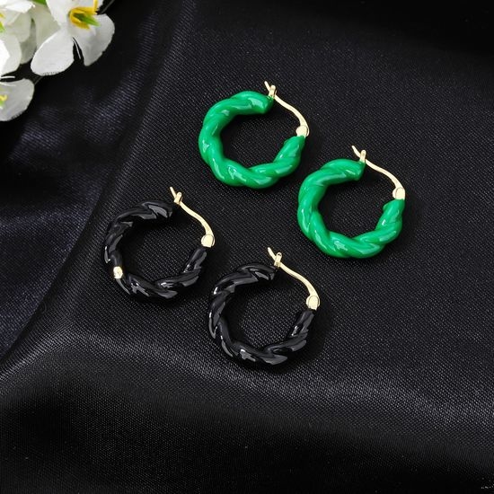 Bottega Veneta BV Simple Enamel Earrings Premium Texture