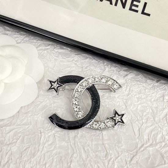 Chanel Star Enamel Rhinestone Brooch