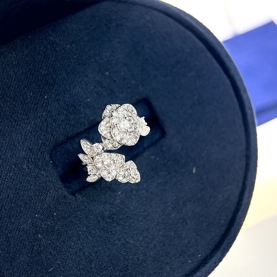 Chanel Camellia Adjustable Sterling Silver Ring