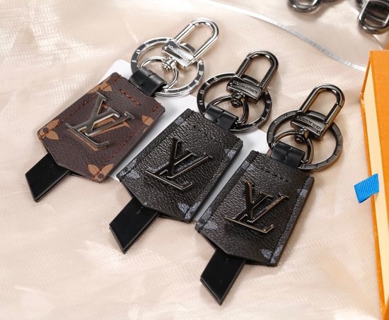Louis Vuitton LV Reversible Pattern Leather Keychain Pendant