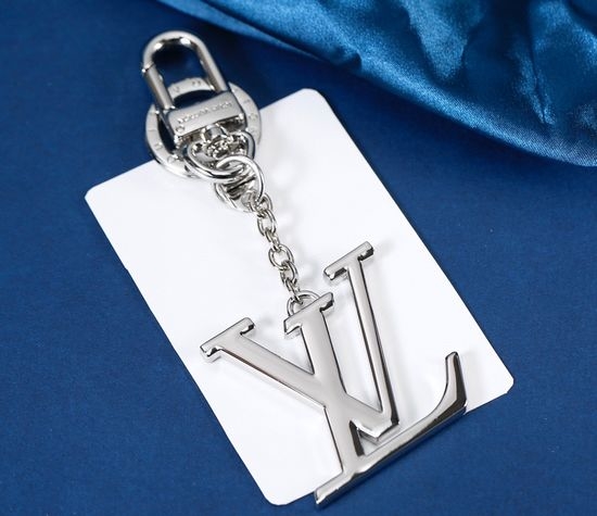 Louis Vuitton LV Silver Chain Logo Letter Keychain