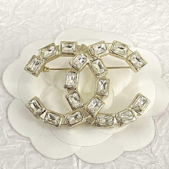 Chanel Square Rhinestone Classic Brooch