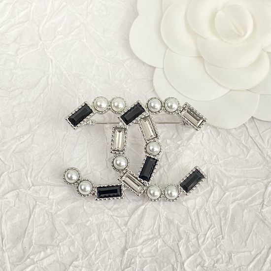 Chanel Bowknot Rhinestone Pearl Brooch