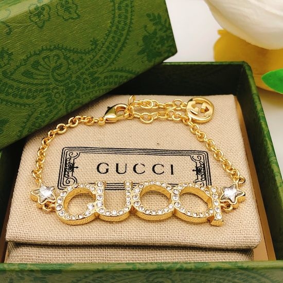 Gucci Letter Design Brass Jewelry Set
