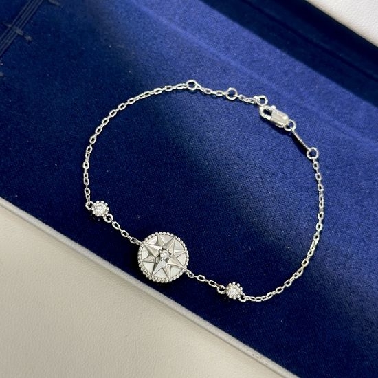 Christian Dior CD Eight Pointed Star Mother of Pearl Bracelet