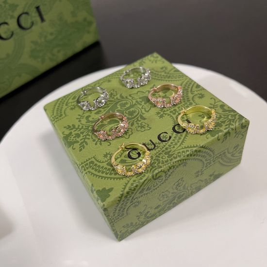 Gucci Rhinestone Stud Earrings Three Colors