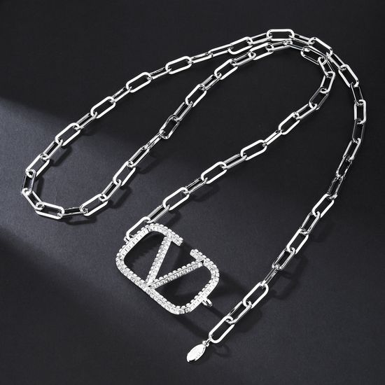 Valentino Silver Tone Delicate Waist Chain